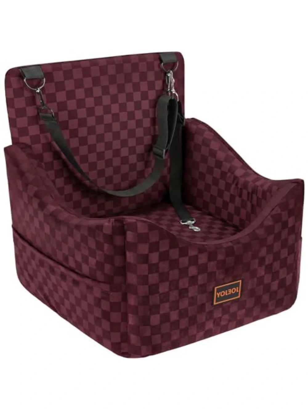 JOEJOY Red Elevated Booster Dog Car Seat for Pets up to 36 lbs NEW